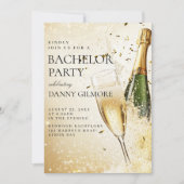 シンプル及びエレガントバチュラーパーティ 招待状 (正面)