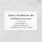 シンプル及びエレガント会計士名刺 名刺 (正面)