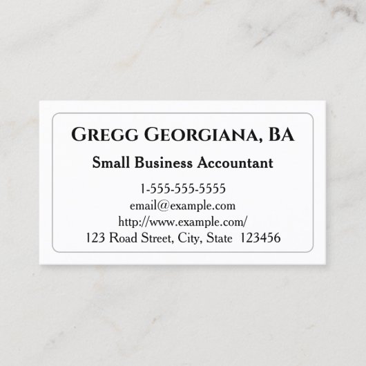 シンプル及びエレガント会計士名刺 名刺 (正面)