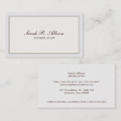 シンプル及びエレガント弁護士アイボリー付縁どき 名刺 (正面/裏面)