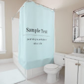 シンプル及びエレガント文字テンプレート | ライトブルー シャワーカーテン (インサイチュ)