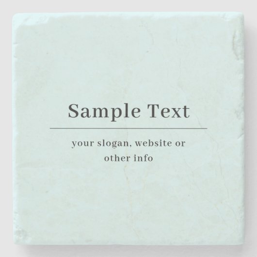 シンプル及びエレガント文字テンプレート | ライトブルー ストーンコースター (正面)