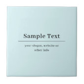 シンプル及びエレガント文字テンプレート | ライトブルー タイル (正面)