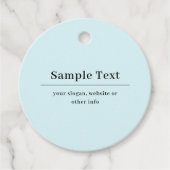 シンプル及びエレガント文字テンプレート | ライトブルー フェイバータグ (正面)