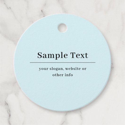 シンプル及びエレガント文字テンプレート | ライトブルー フェイバータグ (正面)