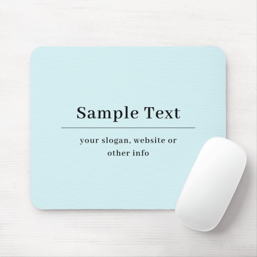 シンプル及びエレガント文字テンプレート | ライトブルー マウスパッド (マウス)