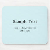 シンプル及びエレガント文字テンプレート | ライトブルー マウスパッド (正面)