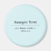シンプル及びエレガント文字テンプレート | ライトブルー マグネット (正面)