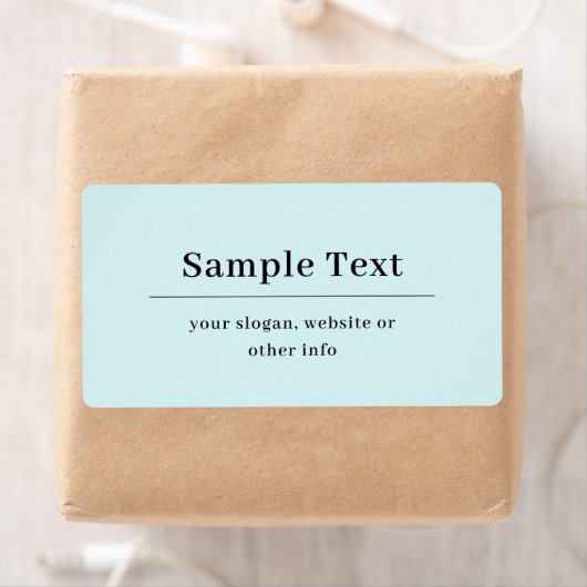 シンプル及びエレガント文字テンプレート | ライトブルー ラベル (インサイチュ)
