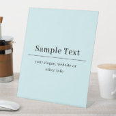 シンプル及びエレガント文字テンプレート | ライトブルー 台座サイン (インサイチュ)