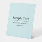 シンプル及びエレガント文字テンプレート | ライトブルー 台座サイン (正面)