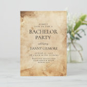 シンプル及びエレガント素朴バチュラーパーティ 招待状 (スタンド正面)