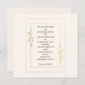 シンプル及びクラシック結婚サンキューカード サンキューカード (正面/裏面)