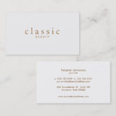 シンプル及びクラシック美しいライトグレイミニマル 名刺 (正面/裏面)
