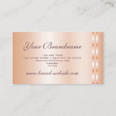 シンプル及びスタイリッシュバラ金ゴールド赤面プロフェッショナル 名刺 (裏面)