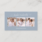 シンプル及びスタイリッシュ |写真家3人 名刺 (正面)