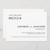 シンプル及びモダンの保存日付の招待状 セーブザデート (正面/裏面)