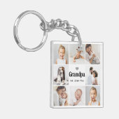 シンプル及びモダン |グランドパのフォトコラージュ キーホルダー (正面左)