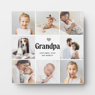 シンプル及びモダン Grandpaのフォトコラージュ フォトプラーク