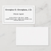 シンプル及び一般特許代理業証 名刺 (正面/裏面)