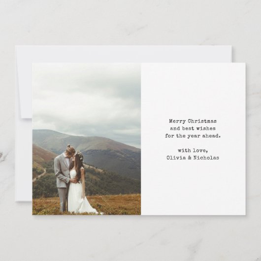 シンプル及び素朴 |と結婚した2つメリーの写真 シーズンカード (裏面)