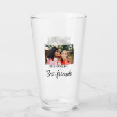 シンプル友ミニマル最高の人の名前の追加フォト文字le タンブラーグラス (裏面)