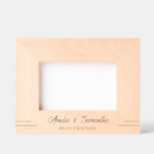 シンプル友達の名前を彫り木枠 レーザー彫刻フレーム (正面)