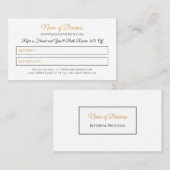 シンプル友達の紹介エレガント黒と金ゴールド 紹介カード (正面/裏面)