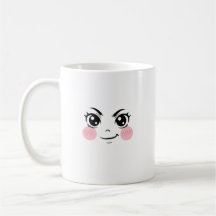 シンプル可愛いアニメ顔マグカップ
