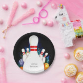 シンプル可愛いキッズボーリング誕生日 ペーパープレート (パーティー)