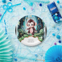 シンプル可愛いサル誕生日