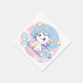 シンプル可愛いドラゴンベビーシャワー スタンダードカクテルナプキン (角)