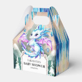 シンプル可愛いドラゴンベビーシャワー フェイバーボックス (正面サイド)