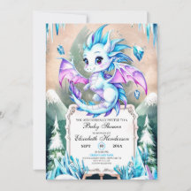 シンプル可愛いドラゴンベビーシャワー