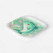 シンプル可愛いドルフィンのベビーシャワー ペーパープレート (傾斜あり)