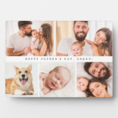 シンプル可愛いハッピーパパの日パパ写真コラージュ フォトプラーク (正面)