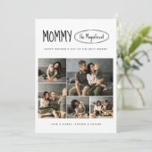 シンプル可愛いハッピーマザーの日フォトコラージュ カード (スタンド正面)