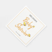 シンプル可愛いハニービーベイビーシャワーパーティー スタンダードランチョンナプキン (角)