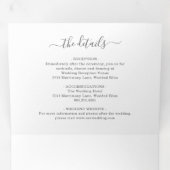 シンプル可愛いハートモダンフォトグ結婚リー 三つ折り招待状 (内部最初)