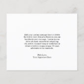 シンプル可愛いハート予算結婚のサンキューカード (裏面)