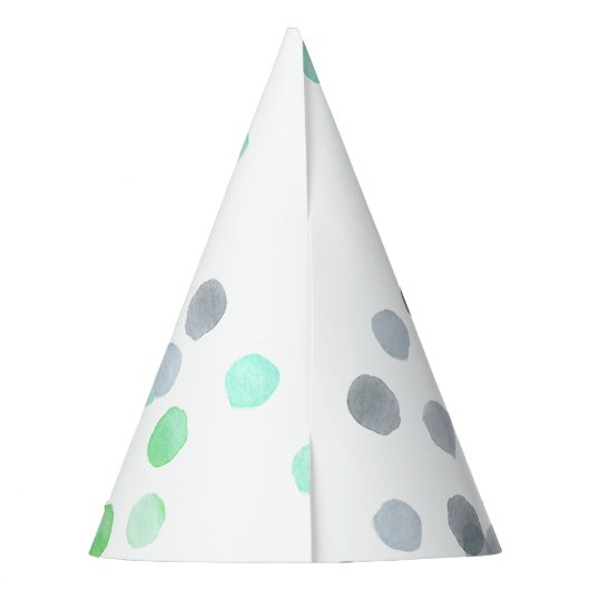 シンプル可愛いパステル幾何学模様水玉模様水彩 パーティーハット (裏面)