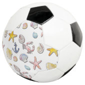シンプル可愛いビーチデザイン サッカーボール (3/4)