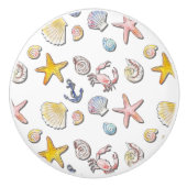 シンプル可愛いビーチデザイン セラミックノブ (正面)