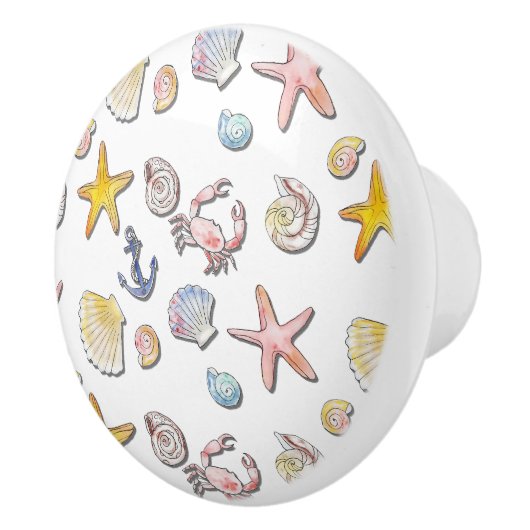 シンプル可愛いビーチデザイン セラミックノブ (右)