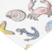 シンプル可愛いビーチデザイン テーブルクロス (アングル)