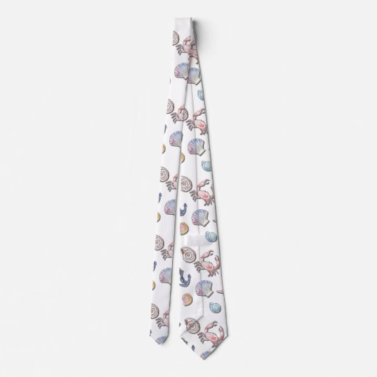 シンプル可愛いビーチデザイン ネクタイ (裏面)