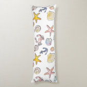 シンプル可愛いビーチデザイン ボディピロー (裏面 (縦))