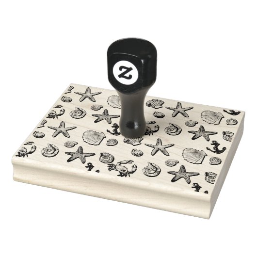 シンプル可愛いビーチデザイン ラバースタンプ (スタンプ)