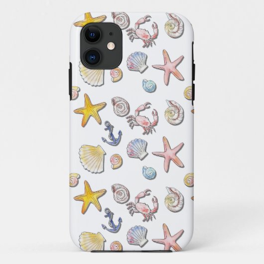 シンプル可愛いビーチデザイン Case-Mate iPhoneケース (裏面)