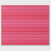 シンプル可愛いピンクレッド狭パタストライプのーンシック ラッピングペーパー (フラット)